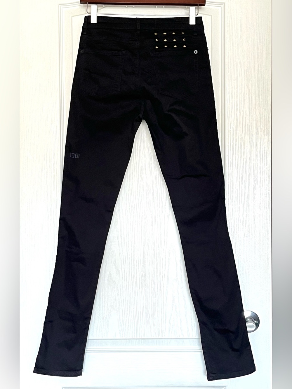 RARE Ksubi Super Spray On Black Night Gold Embroidered Skinny Jeans Size 28